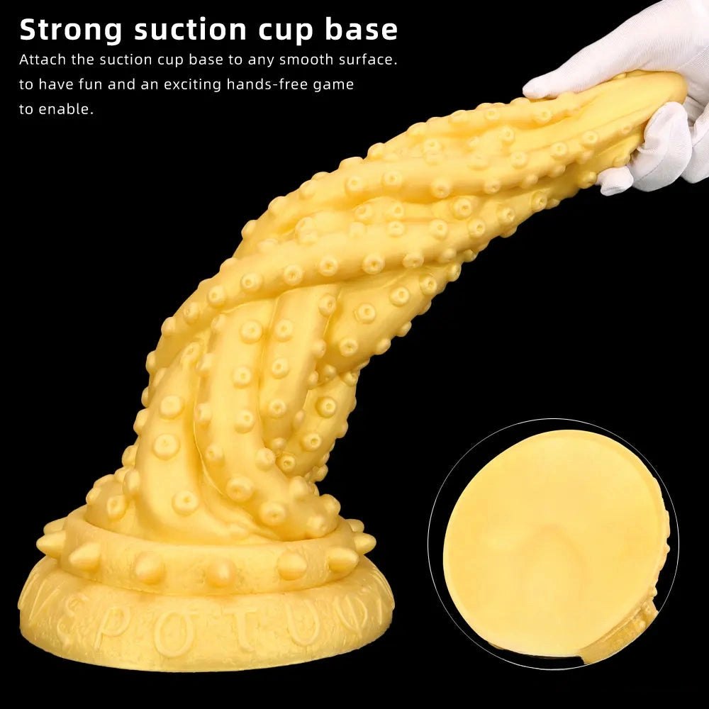 Spiked Cone Fantasy Dildo 15in - Silicone Fantasy Toy