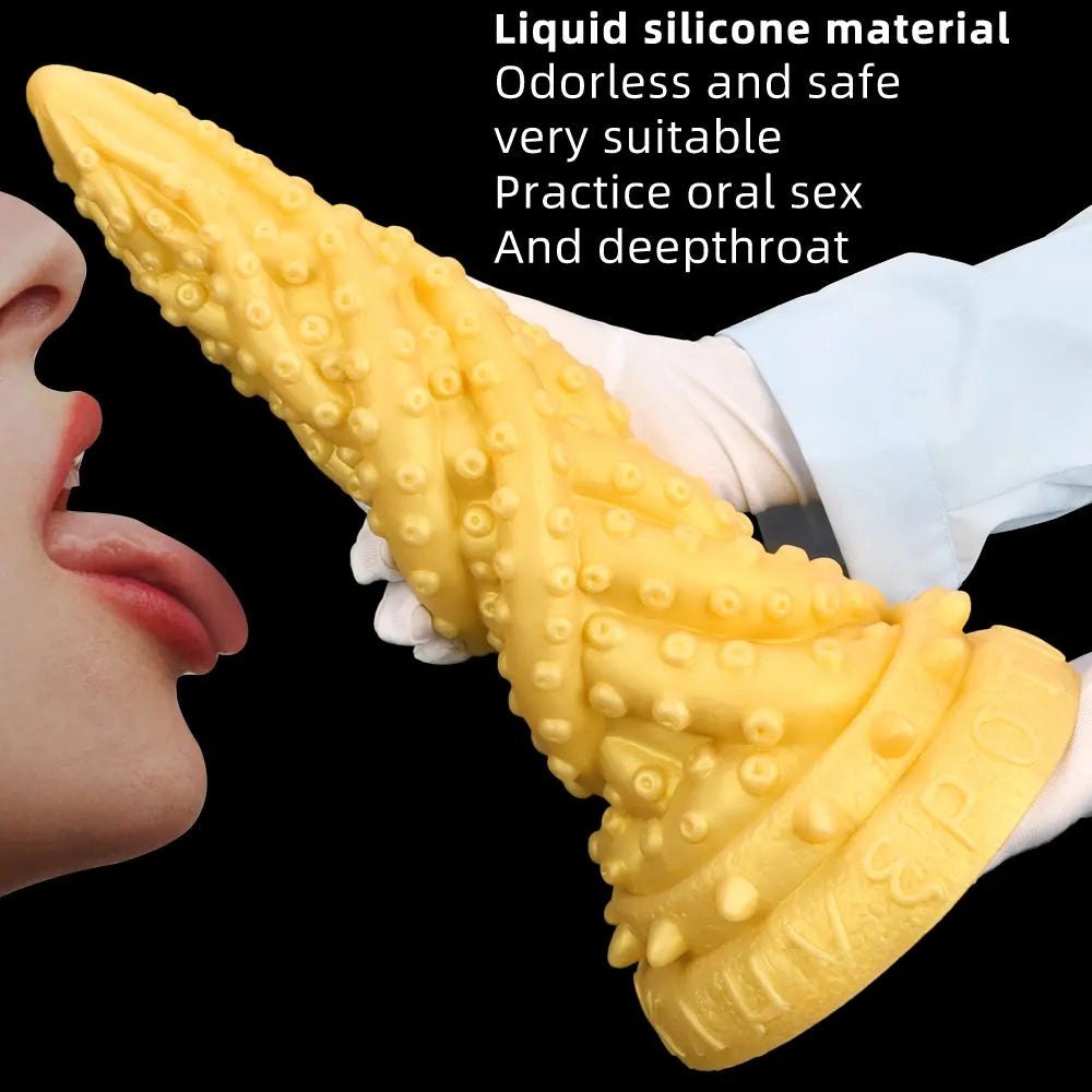 Spiked Cone Fantasy Dildo 15in - Silicone Fantasy Toy