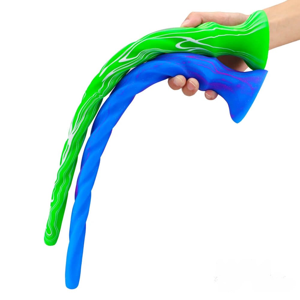 Spiral Silicone Suction Cup Dildo - Twisted Anal Dildo 15.5in