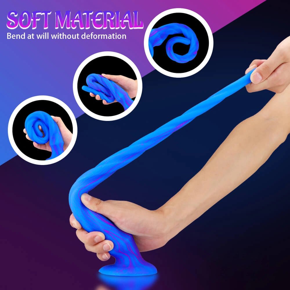 Spiral Silicone Suction Cup Dildo - Twisted Anal Dildo 15.5in