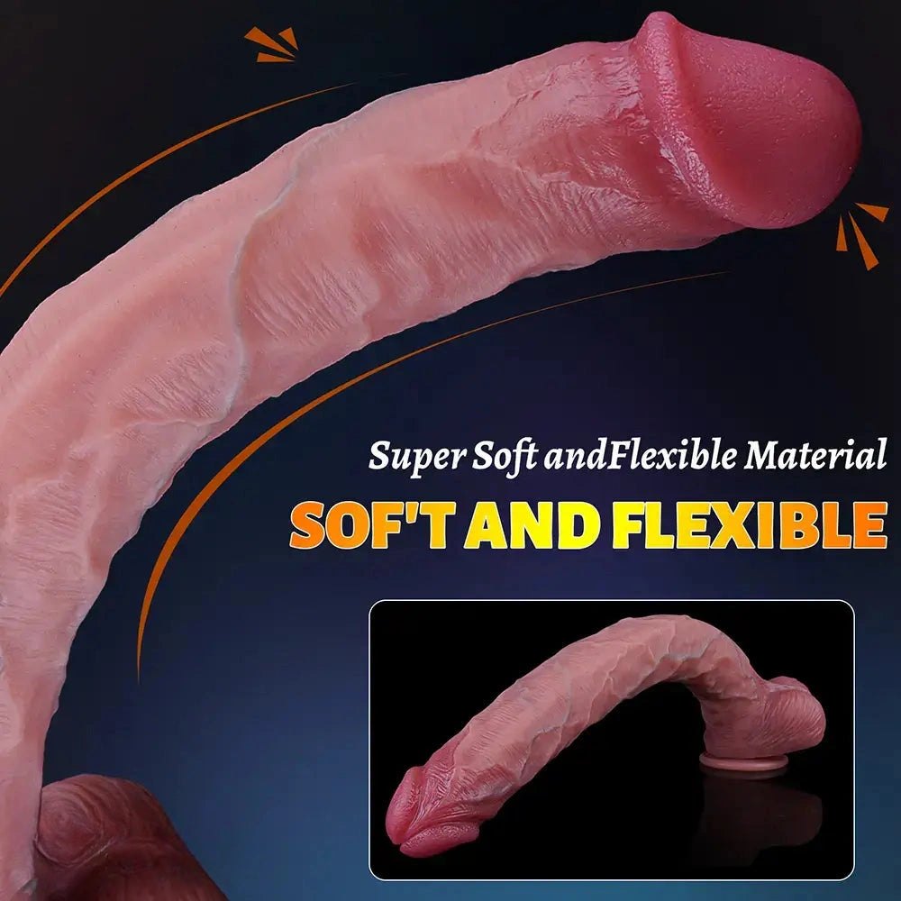 Silicone Suction Cup Dildo 16.7 in - Dildo With Suction Cup