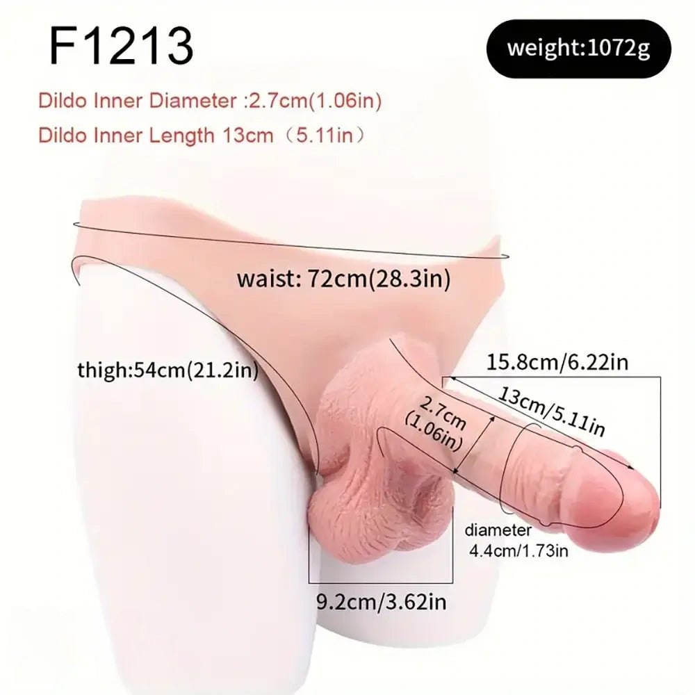 Silicone Wearable Strap-On Dildo - Strap-On Harness Dildo