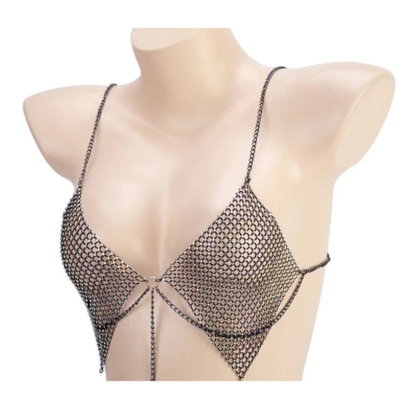 Silver Lace Bralette - Bra and Panty Set