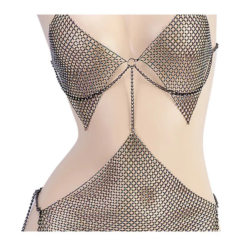 Silver Lace Bralette - Bra and Panty Set