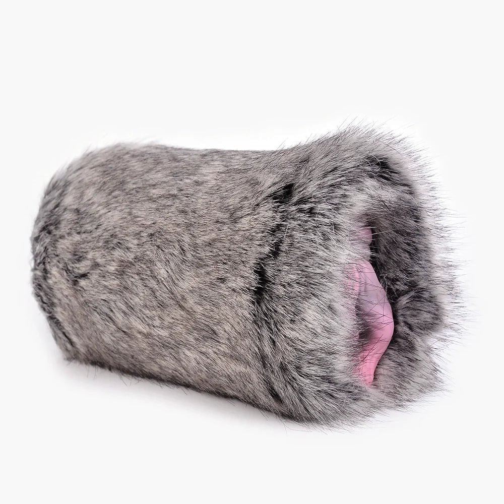 Silver Spotted Fur Masturbator - Furry Male Masturbator Toy