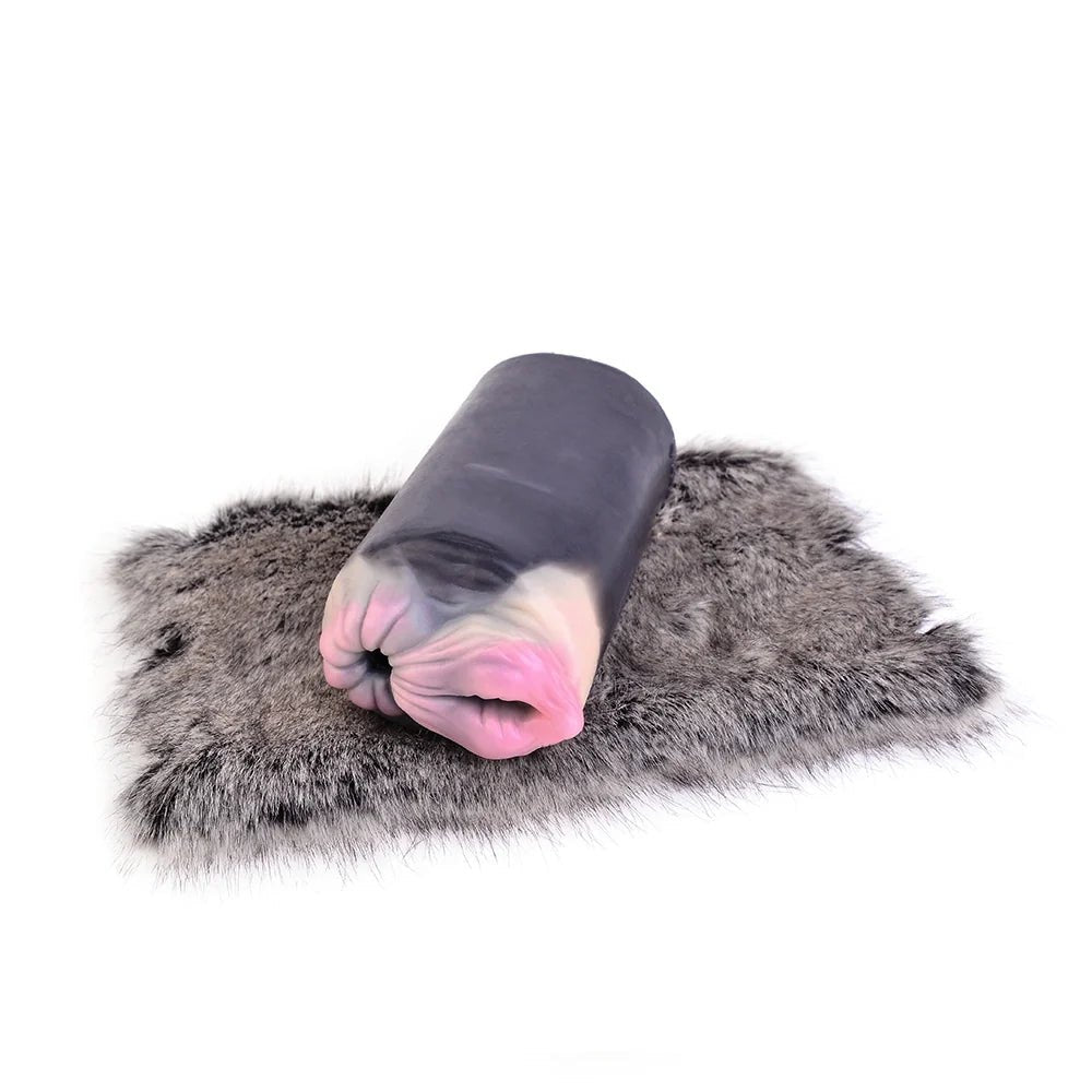 Silver Spotted Fur Masturbator - Furry Male Masturbator Toy