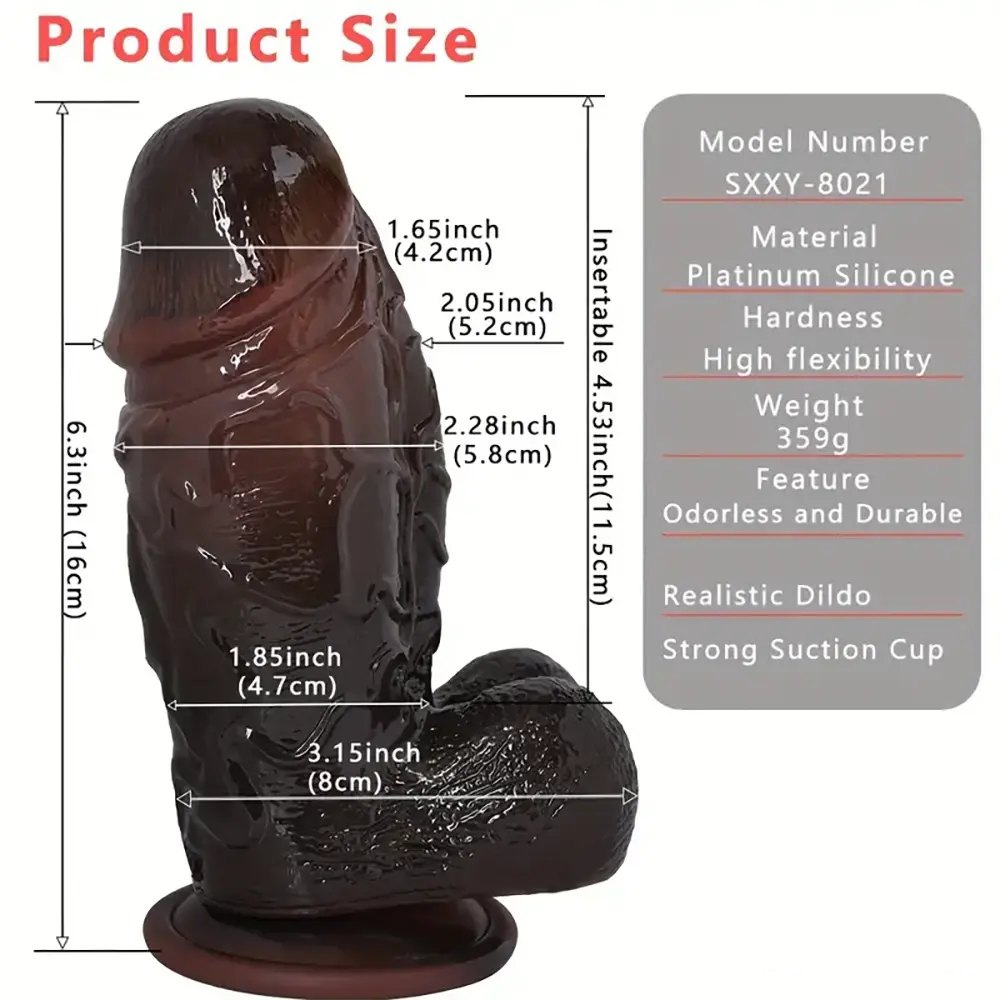 Skin-Feel Suction Cup Dildo - Realistic Silicone Dildo