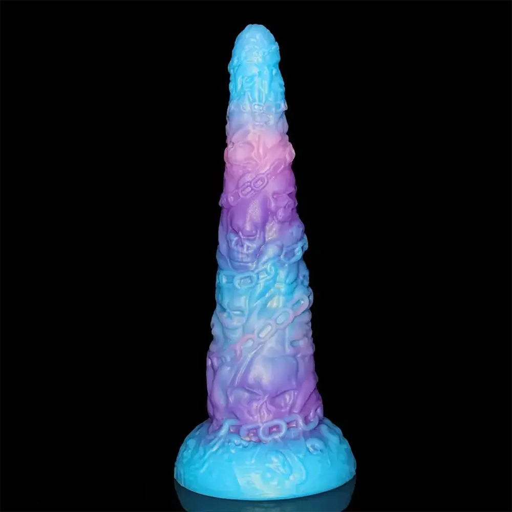 Skull Chain Fantasy Dildo 15 in - Silicone Monster Dildo