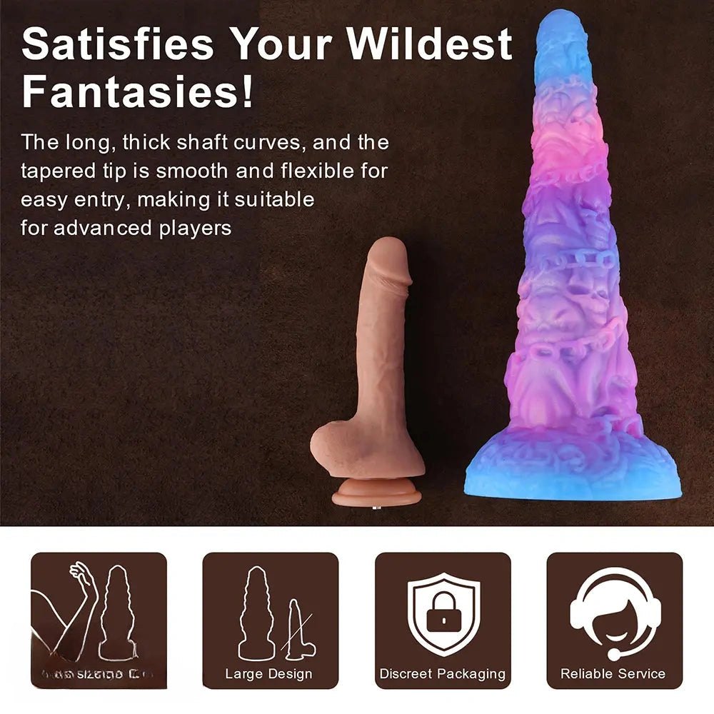 Skull Chain Fantasy Tower Dildo - Fantasy Monster Dildo