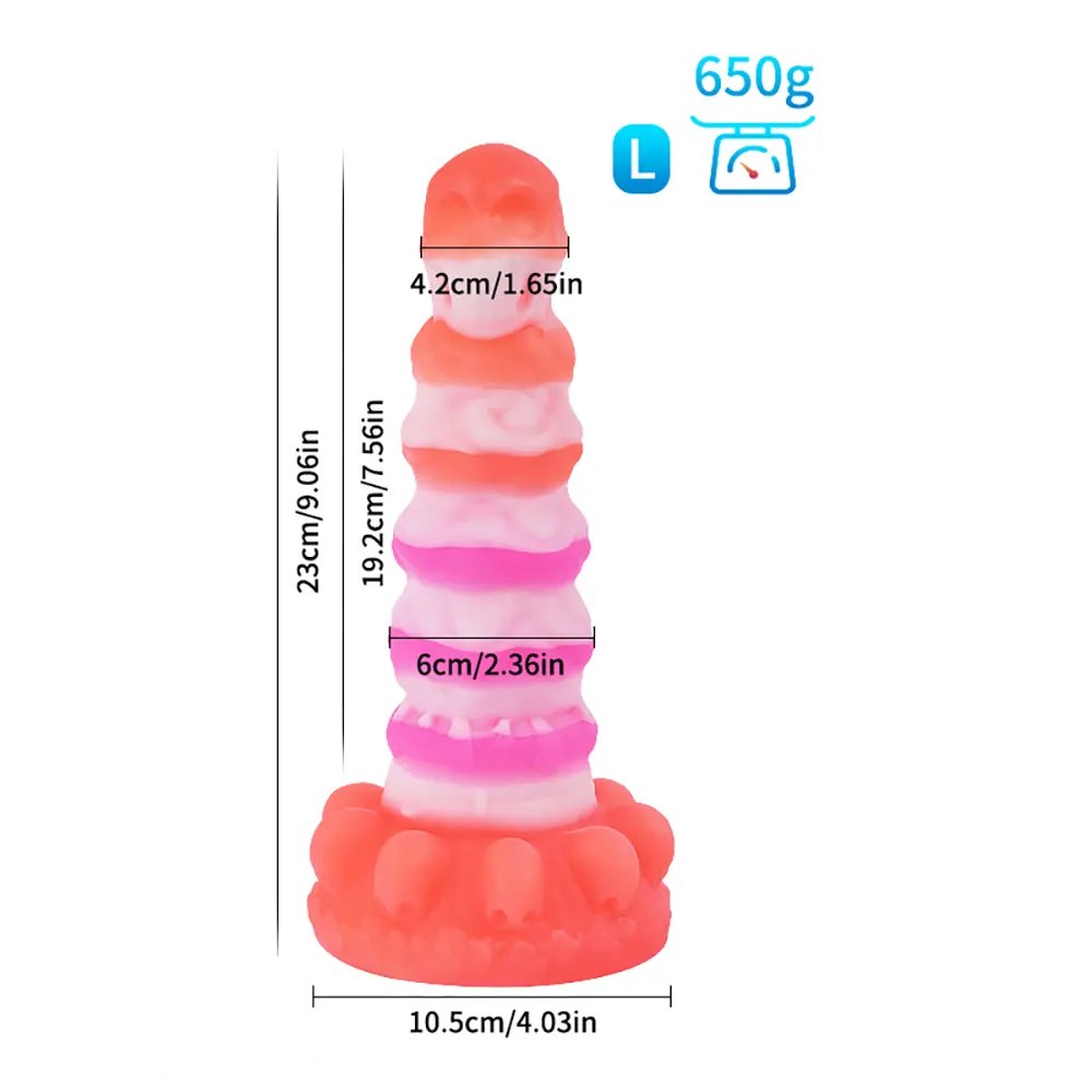 Skull Totem Silicone Fantasy Dildo - Textured Monster Dildo