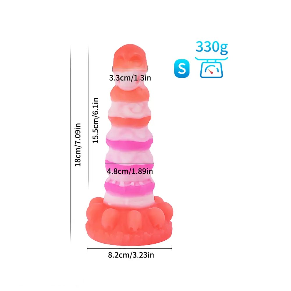 Skull Totem Silicone Fantasy Dildo - Textured Monster Dildo