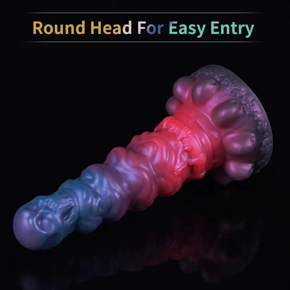 Skull Totem Silicone Fantasy Dildo - Textured Monster Dildo