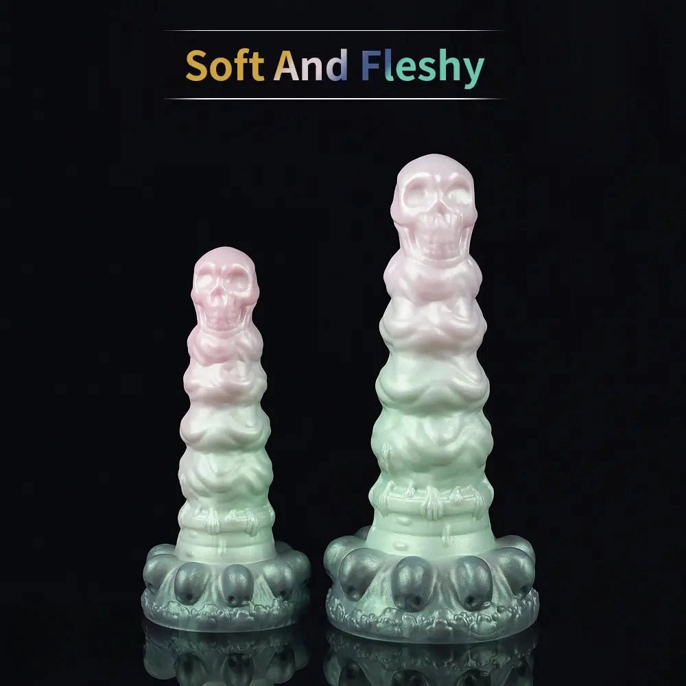 Skull Totem Silicone Fantasy Dildo - Textured Monster Dildo
