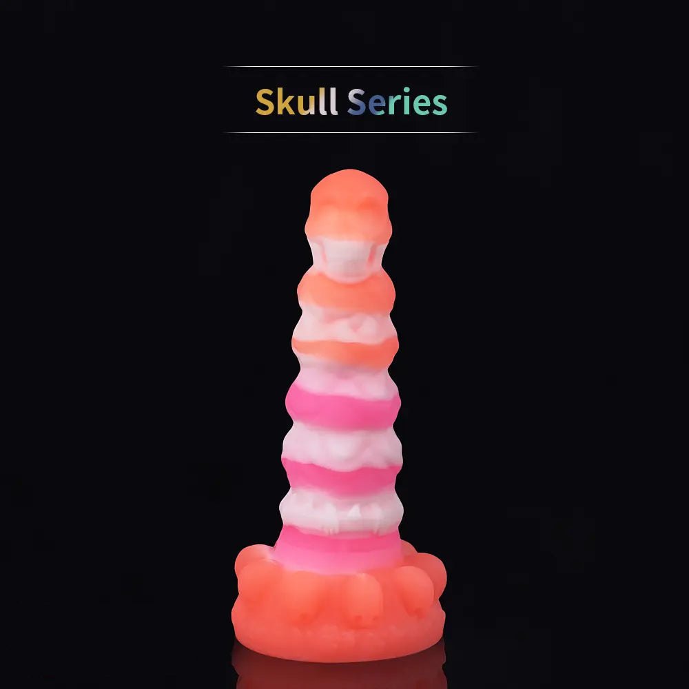 Skull Totem Silicone Fantasy Dildo - Textured Monster Dildo
