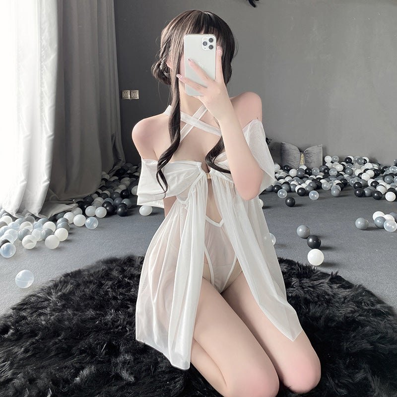 Sleeveless Lace Sheer Nightgown - Sexy Sleepwear for Women