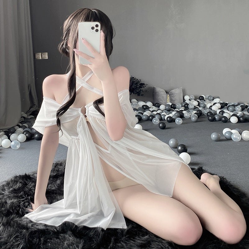 Sleeveless Lace Sheer Nightgown - Sexy Sleepwear for Women
