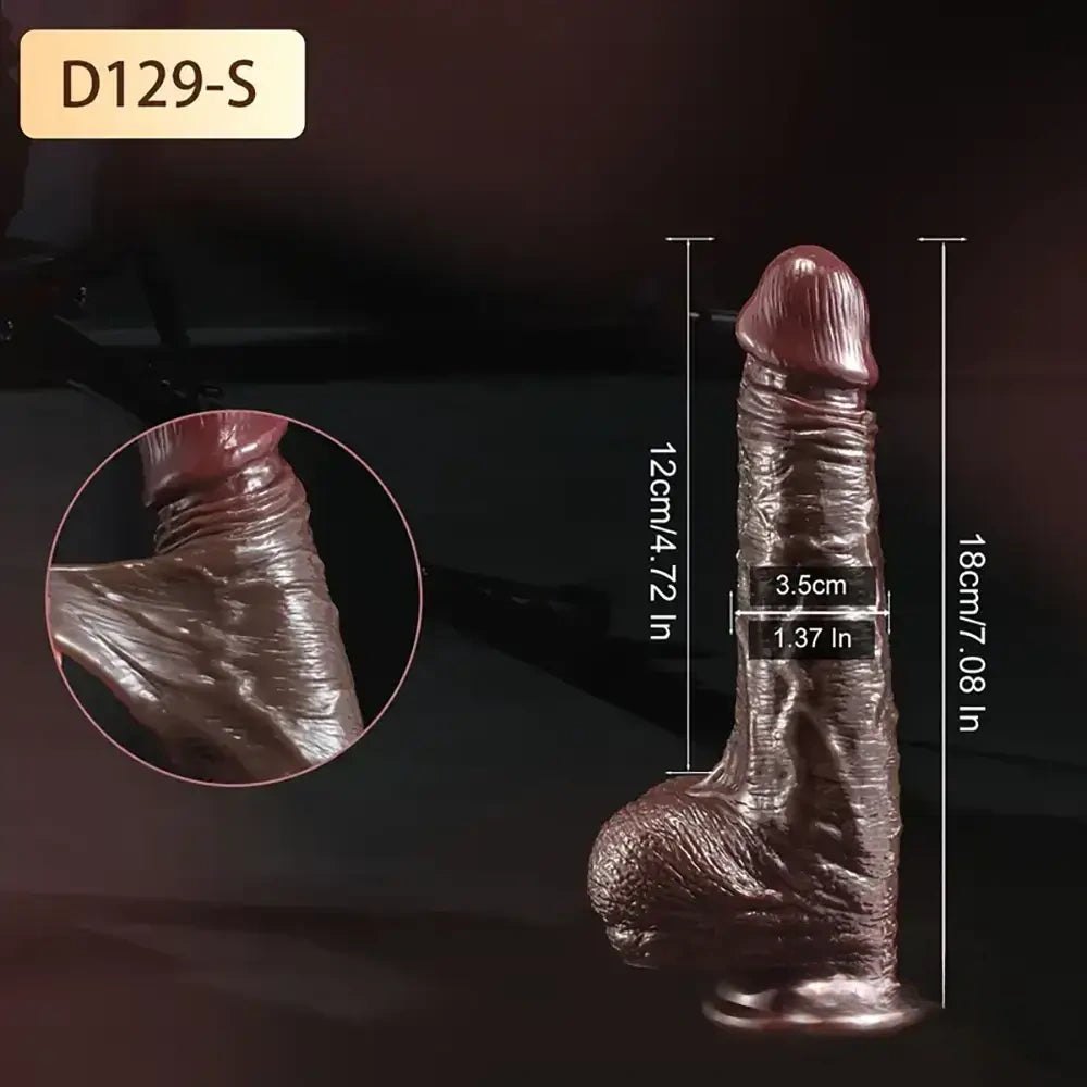 Sliding Foreskin Realistic Dildo - Suction Cup Dildo