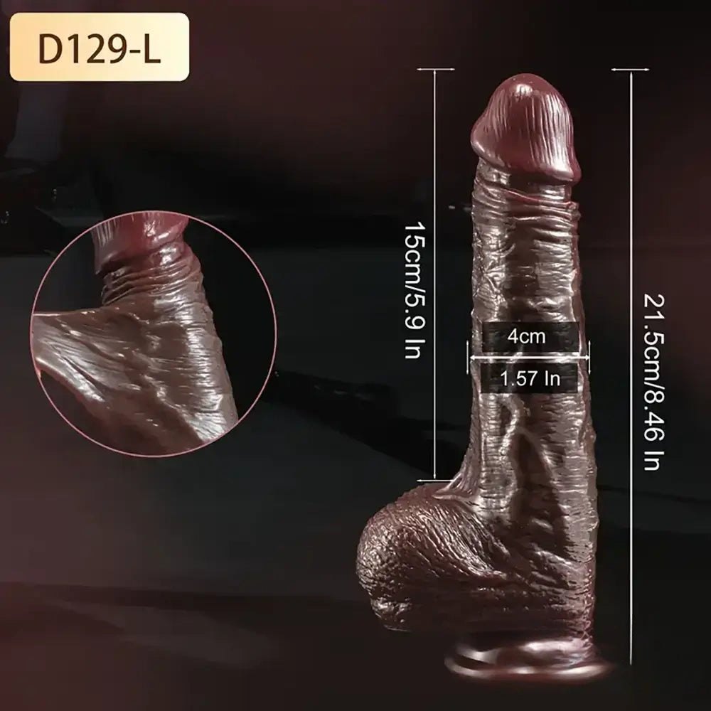 Sliding Foreskin Realistic Dildo - Suction Cup Dildo