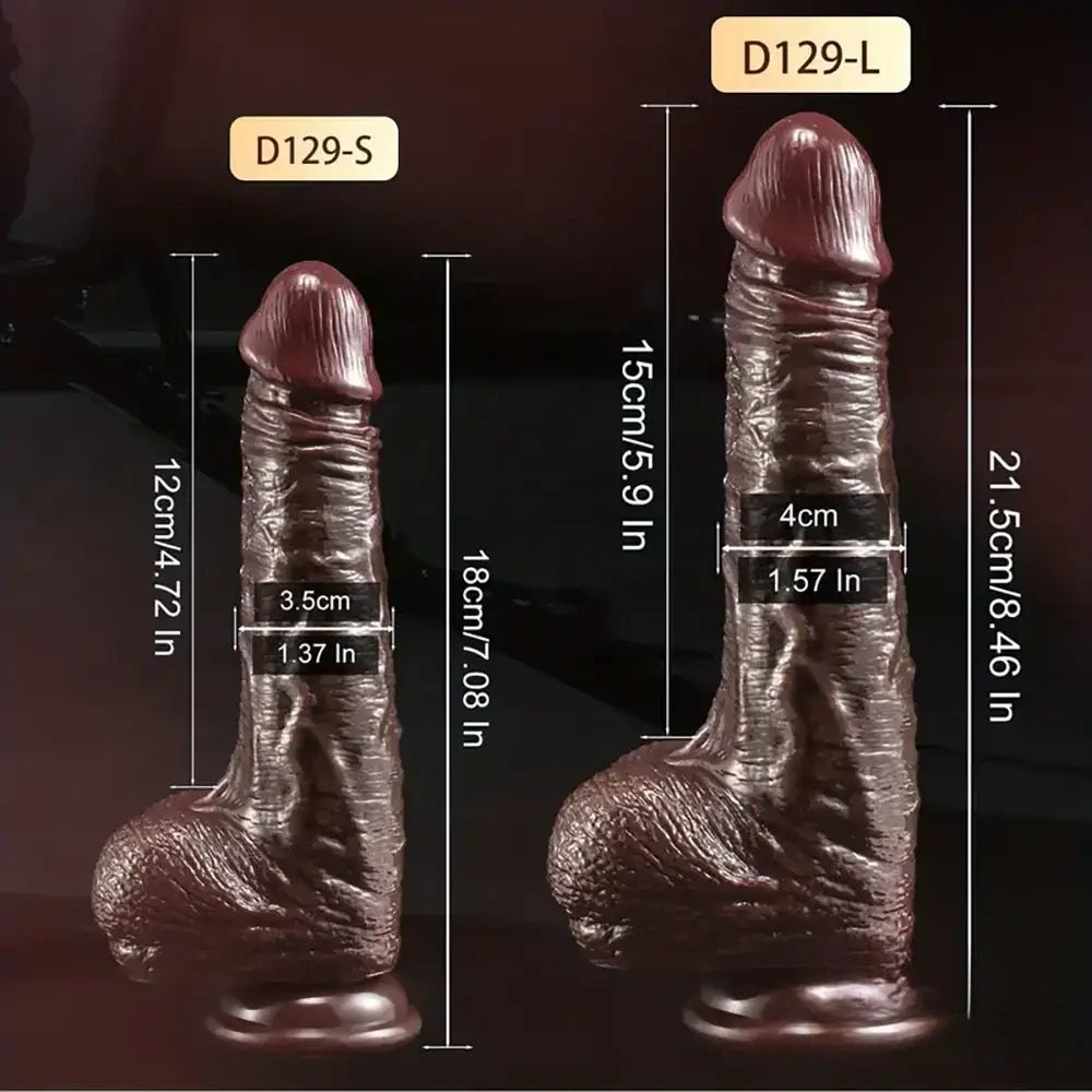 Sliding Foreskin Realistic Dildo - Suction Cup Dildo