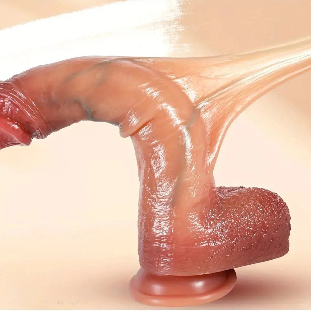 Sliding Foreskin Realistic Dildo - Silicone Realistic Dildo