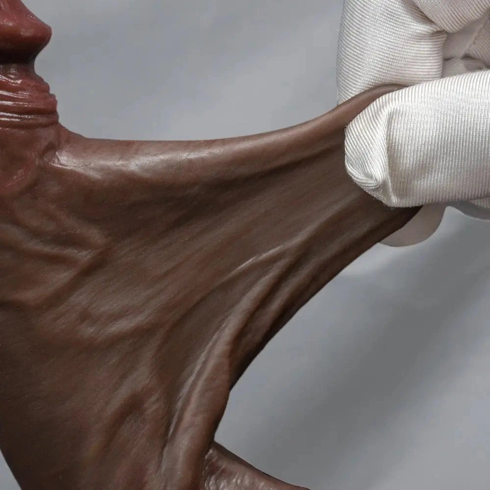 Sliding Skin Squirting Dildo 8.46 in - Couples Toy