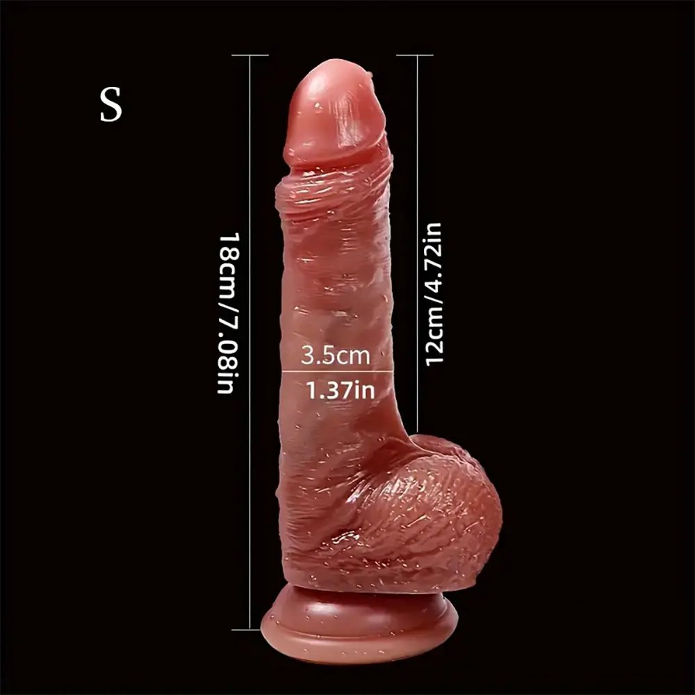 Sliding Skin Suction Dildo - Realistic Suction Cup Dildo