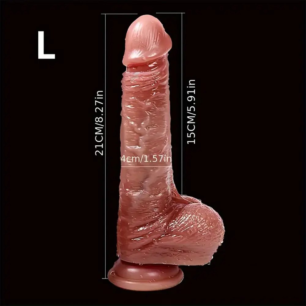 Sliding Skin Suction Dildo - Realistic Suction Cup Dildo