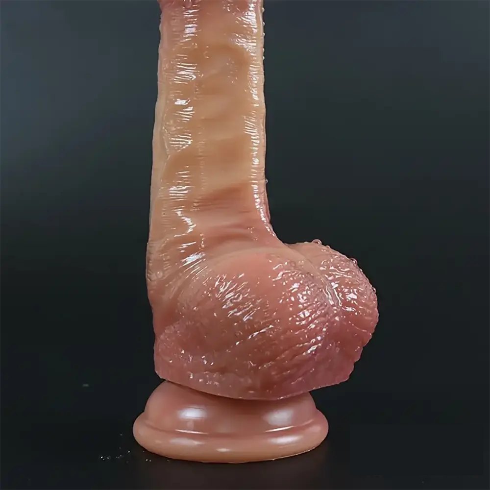 Sliding Skin Suction Dildo 7in - Suction Cup Dildo