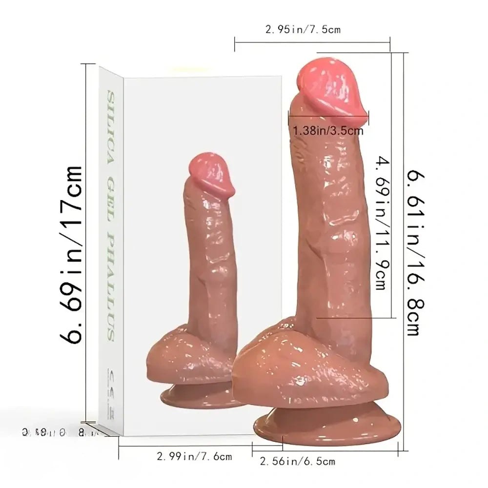 Slim Realistic Anal Dildo 6.6in - Realistic Anal Dildo