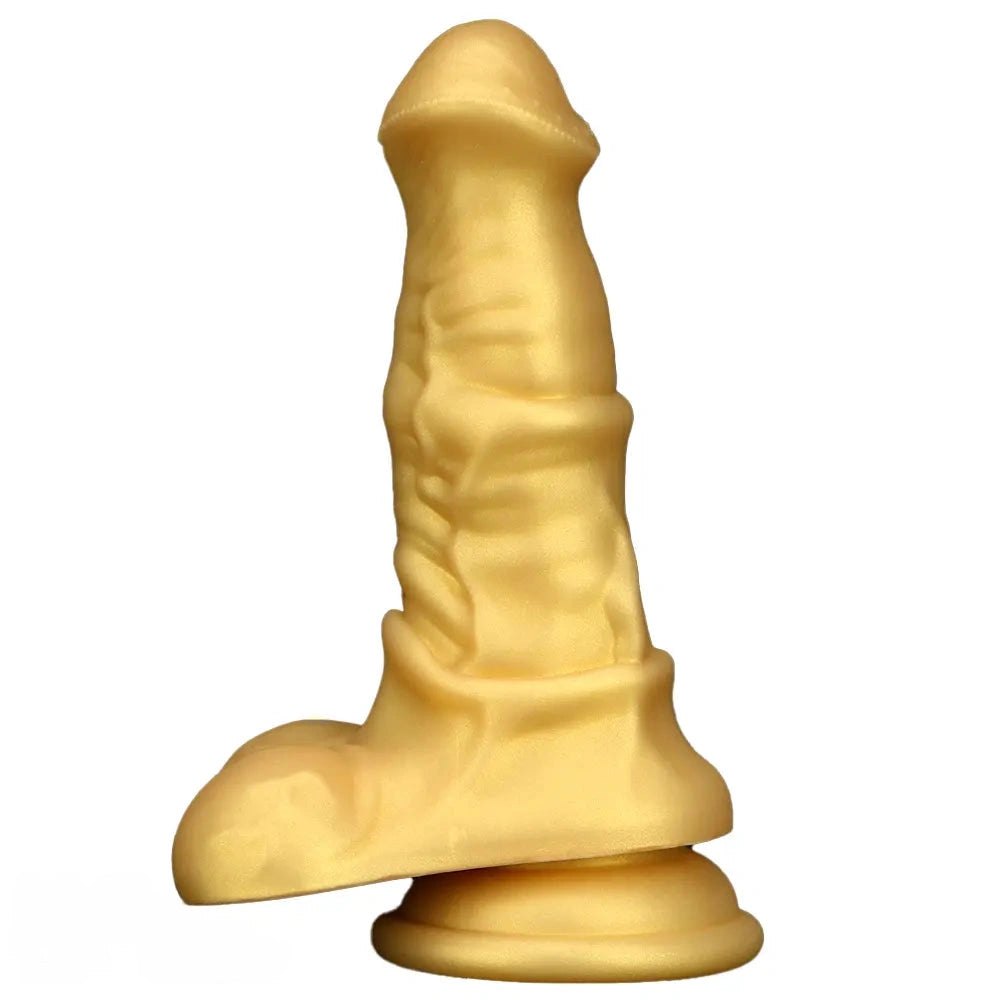 Slim Horse-Style Animal Dildo - Small Knotted Animal Dildo