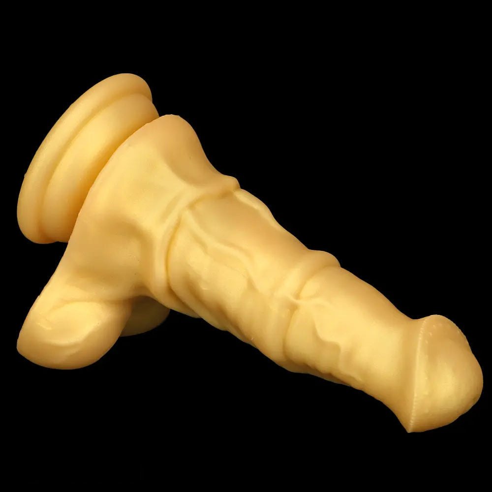 Slim Horse-Style Animal Dildo - Small Knotted Animal Dildo