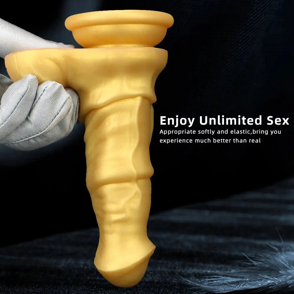 Slim Horse-Style Animal Dildo - Small Knotted Animal Dildo