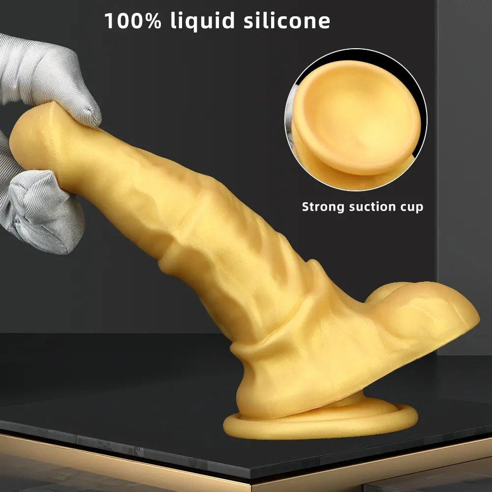 Slim Horse-Style Animal Dildo - Small Knotted Animal Dildo
