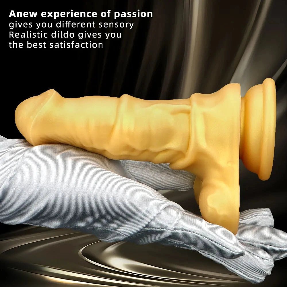 Slim Horse-Style Animal Dildo - Small Knotted Animal Dildo