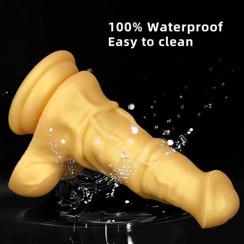 Slim Horse-Style Animal Dildo - Small Knotted Animal Dildo