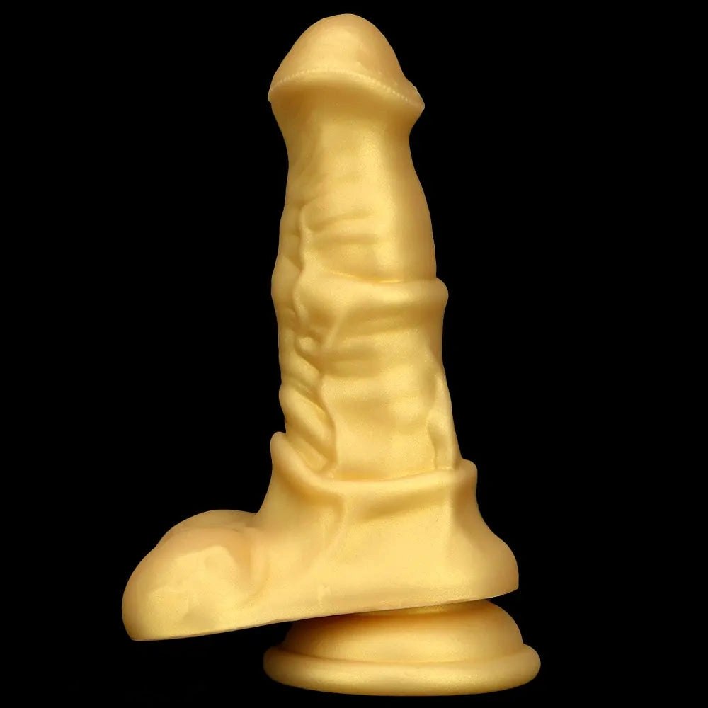 Slim Horse-Style Animal Dildo - Small Knotted Animal Dildo