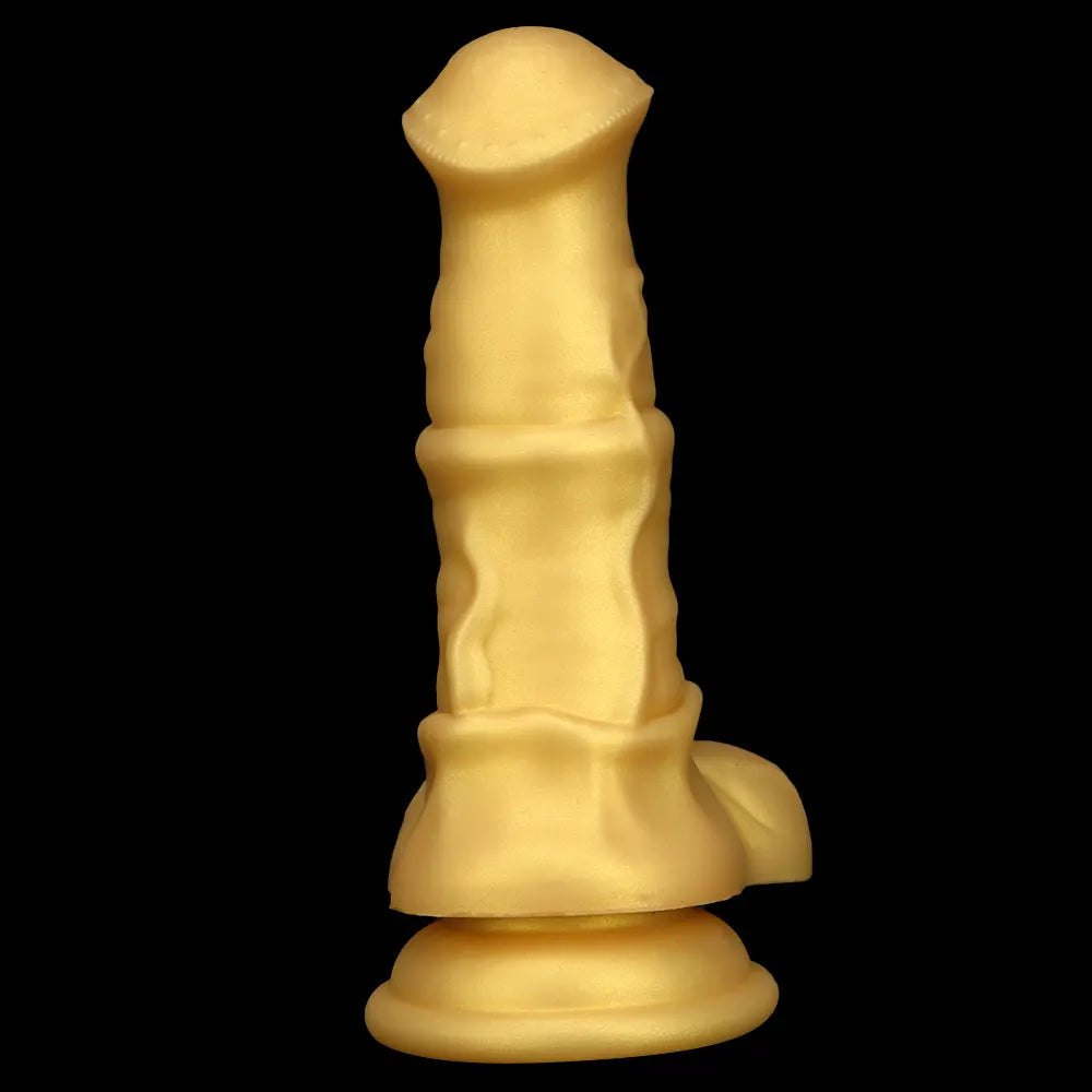 Slim Horse-Style Animal Dildo - Small Knotted Animal Dildo