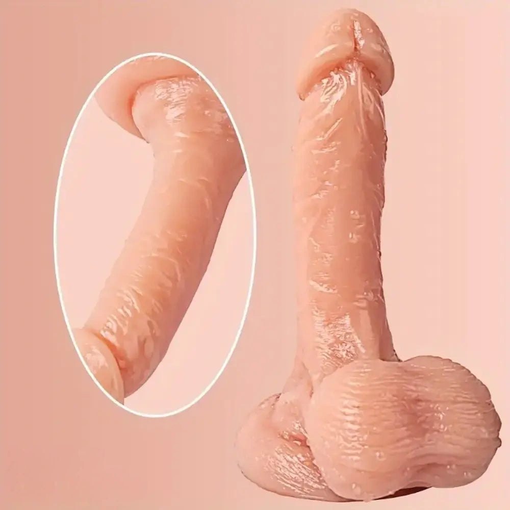 Slim Realistic Dildo 7.87 in - PVC Solo Play Dildo