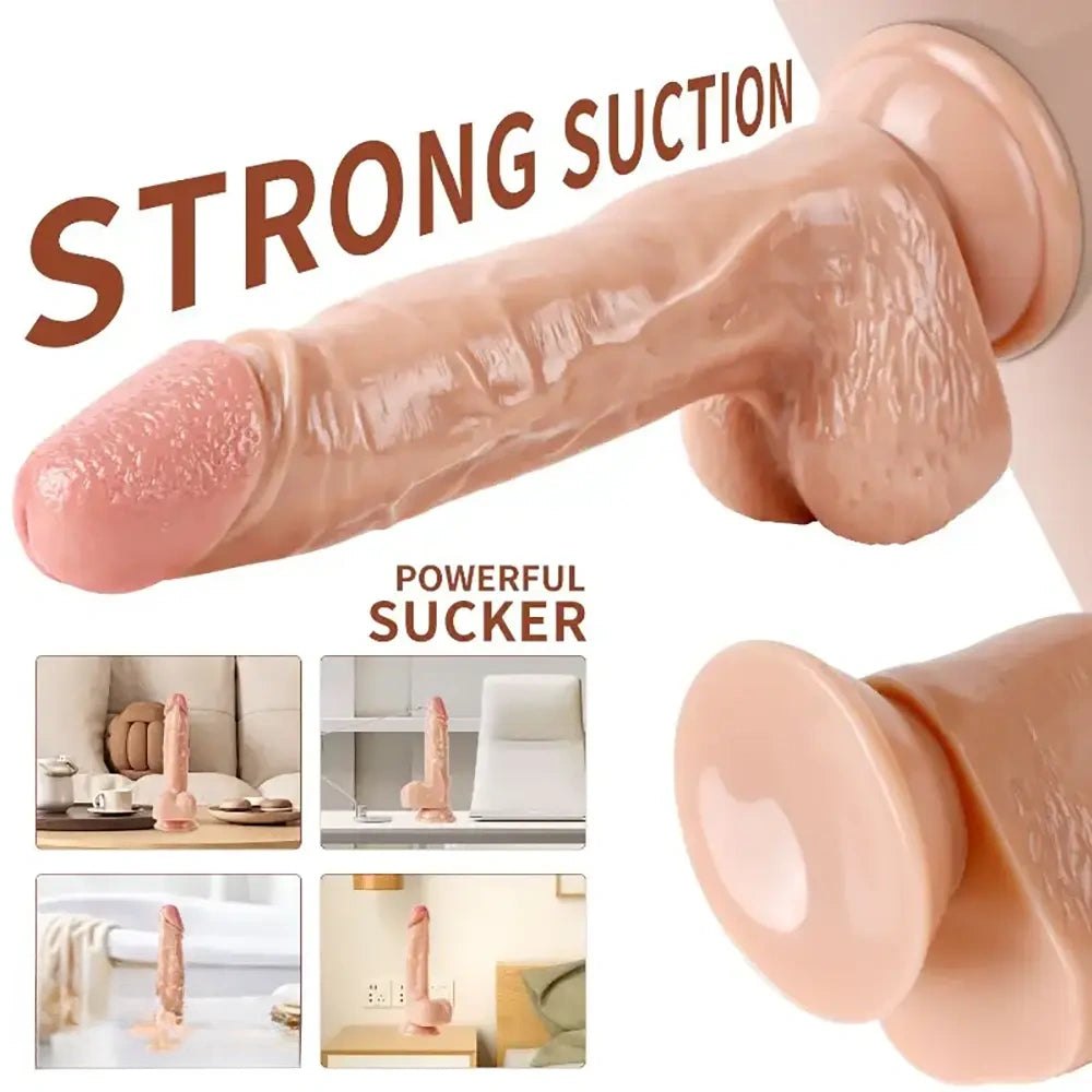 Slim Realistic Dildo 7.68 in - Suction Cup Realistic Dildo