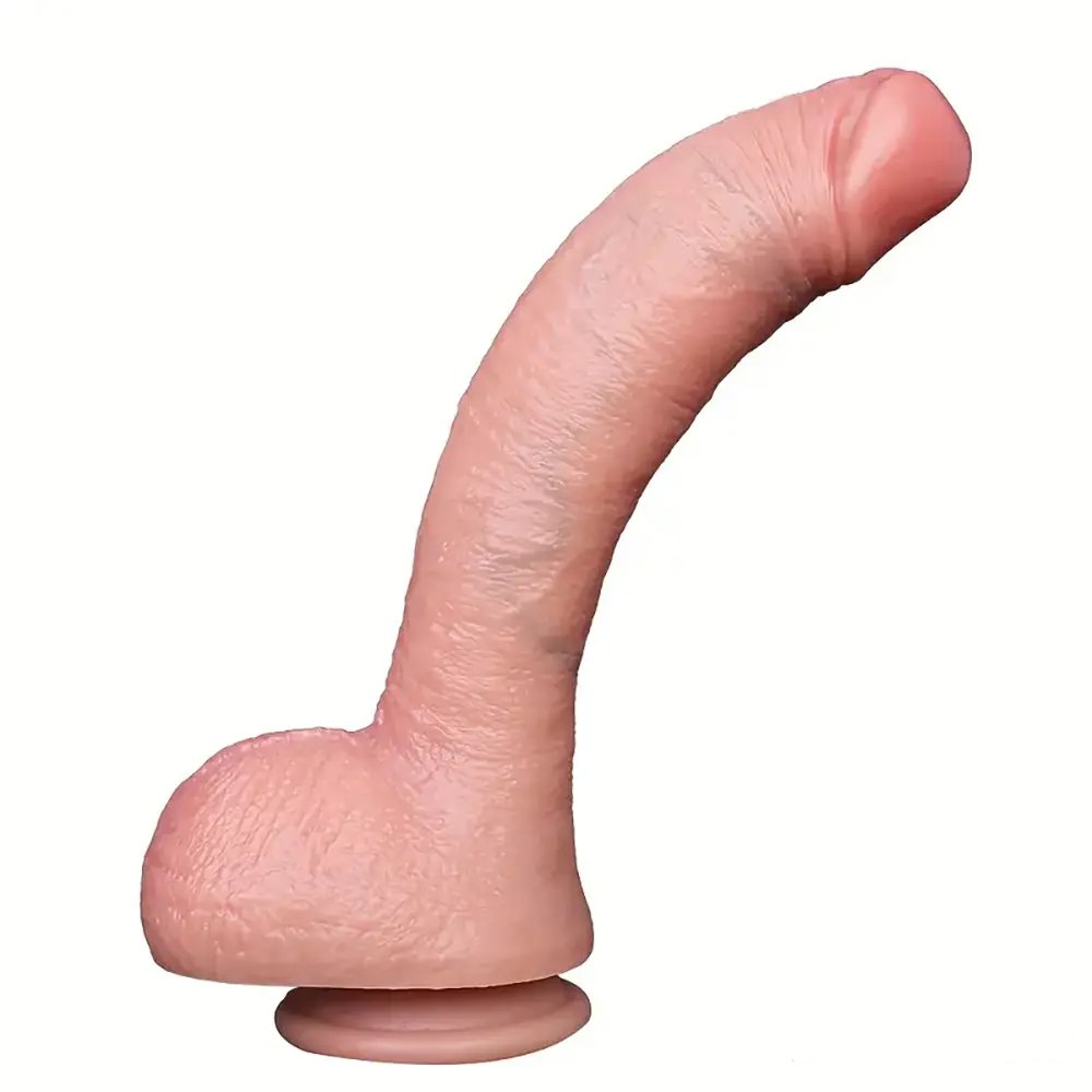 Slim Realistic Anal Dildo - Flesh Suction Cup Dildo