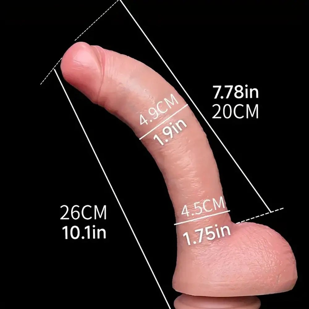 Slim Realistic Anal Dildo - Flesh Suction Cup Dildo