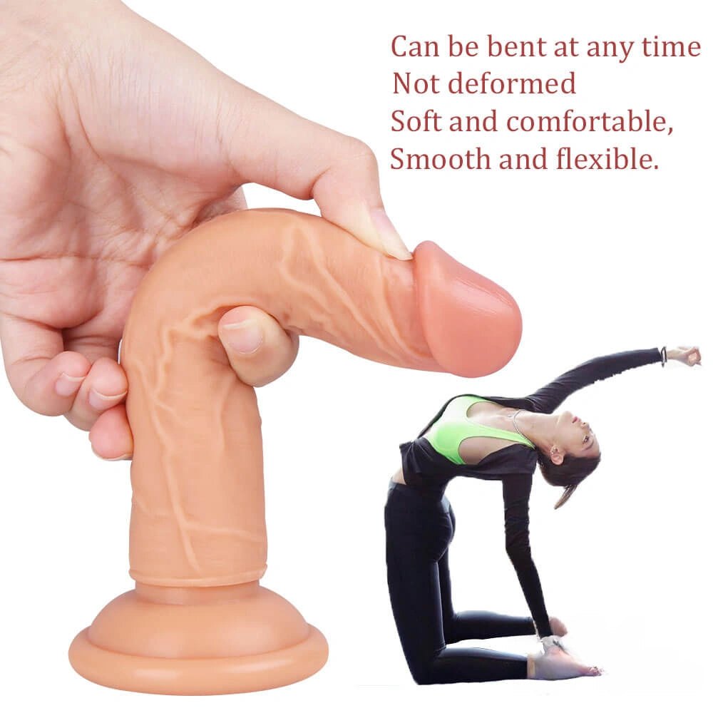 Small Suction Cup Dildo 6.88in - Slim Realistic Suction Dildo