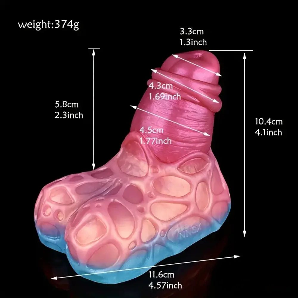 Small Textured Fantasy Dildo - Silicone Monster Dildo