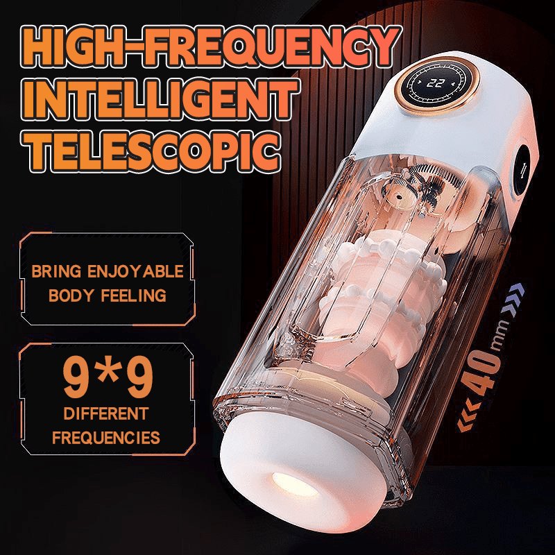 Smart Heating Retractable Masturbator - Male Masturbator Stroker