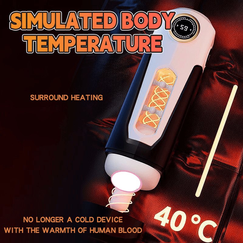 Smart Heating Retractable Masturbator - Male Masturbator Stroker