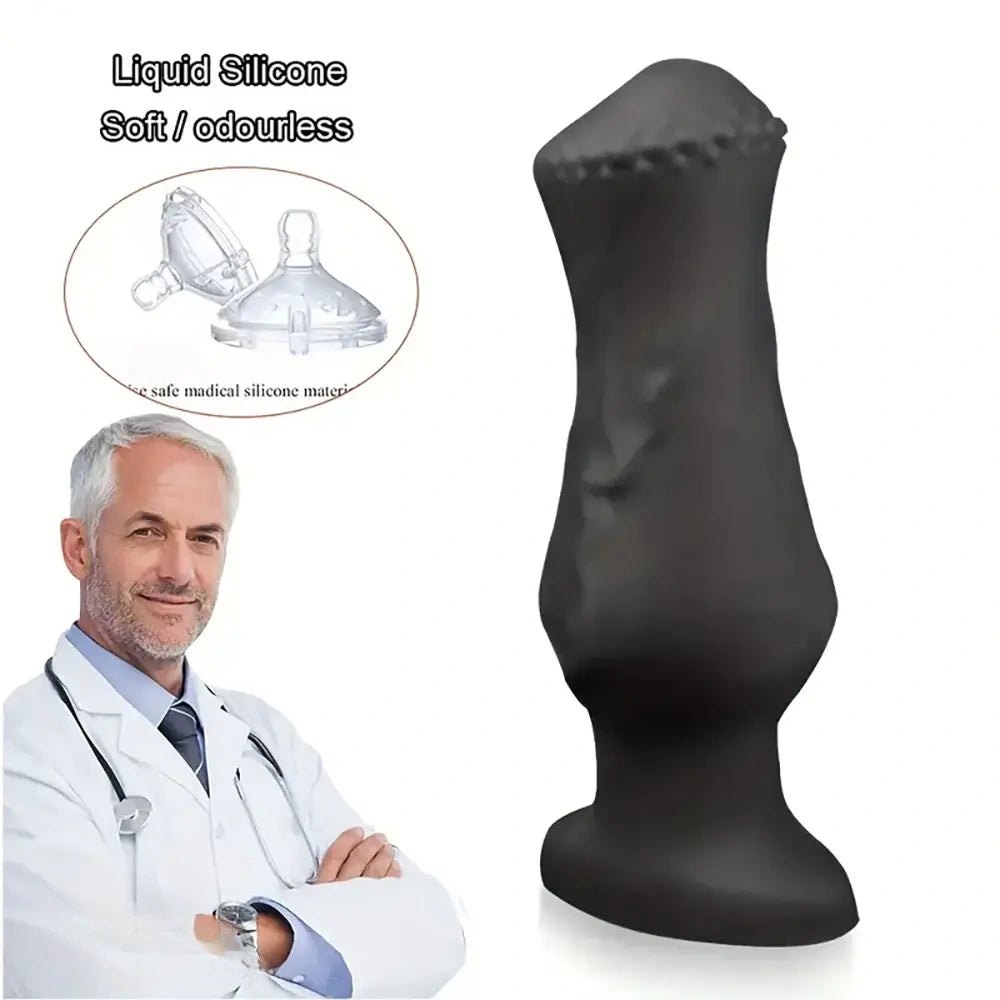 Smooth Tapered Anal Plug - Graduated Black Butt Plug