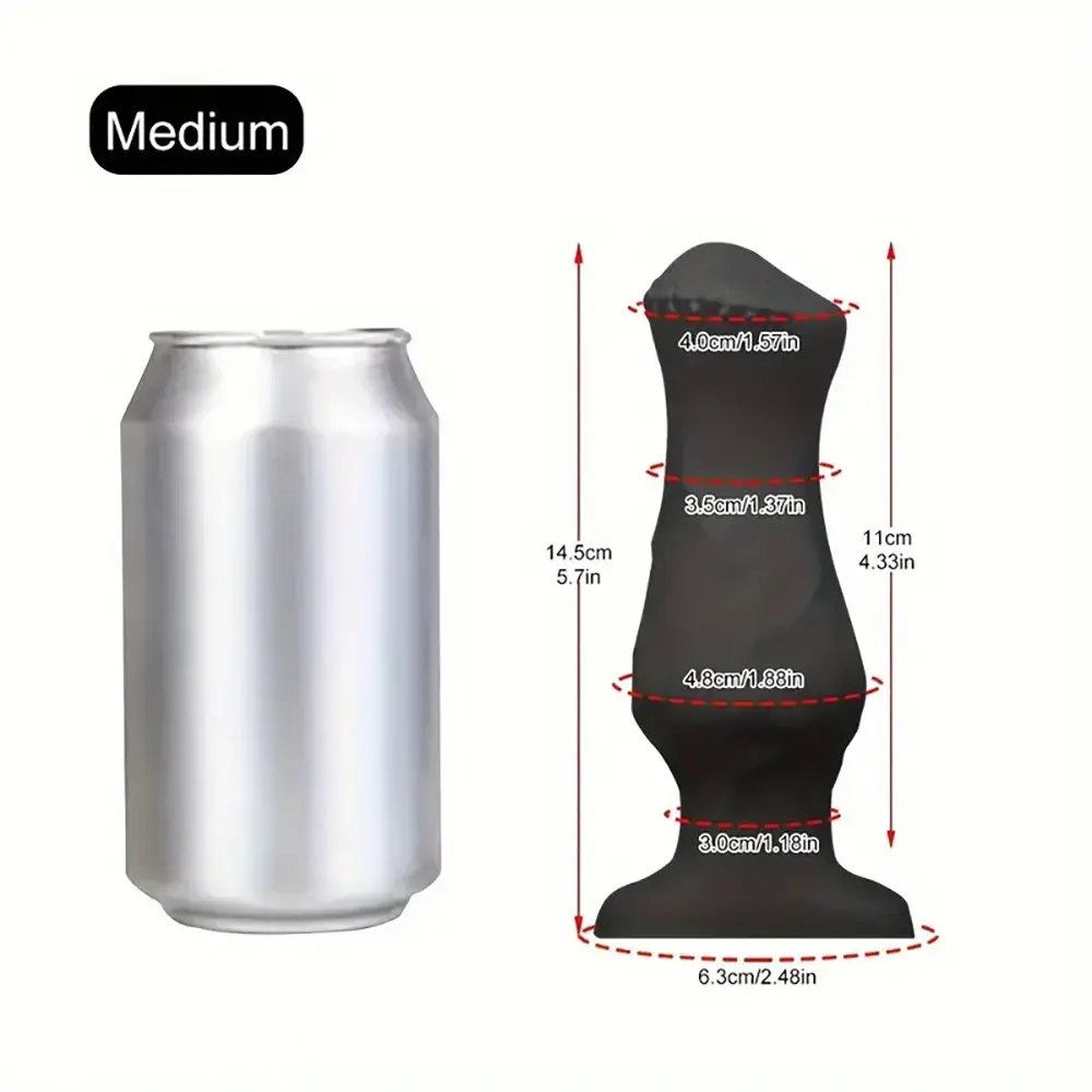Smooth Tapered Anal Plug - Graduated Black Butt Plug