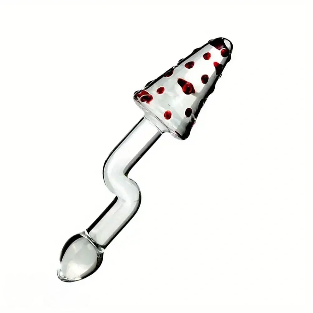 Spiked Glass Double Dildo - Clear Double-Ended Dildo