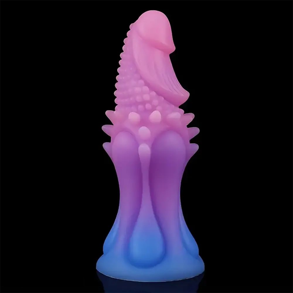 Spiked Cone Anal Dildo - Glow Gradient, Two Colors