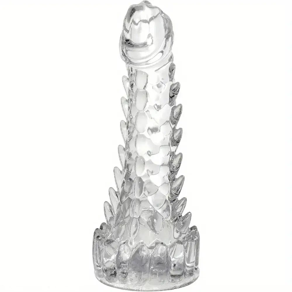Spiked Dragon Fantasy Dildo - Clear TPE Monster Dildo